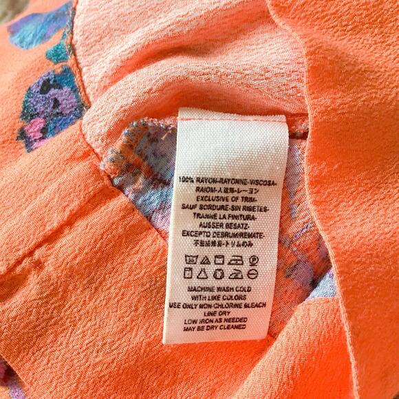 Free People Orange Crop Wide Leg Jumpsuit - S - Boho Maximalist Festival Vibes - Picture 12 of 13